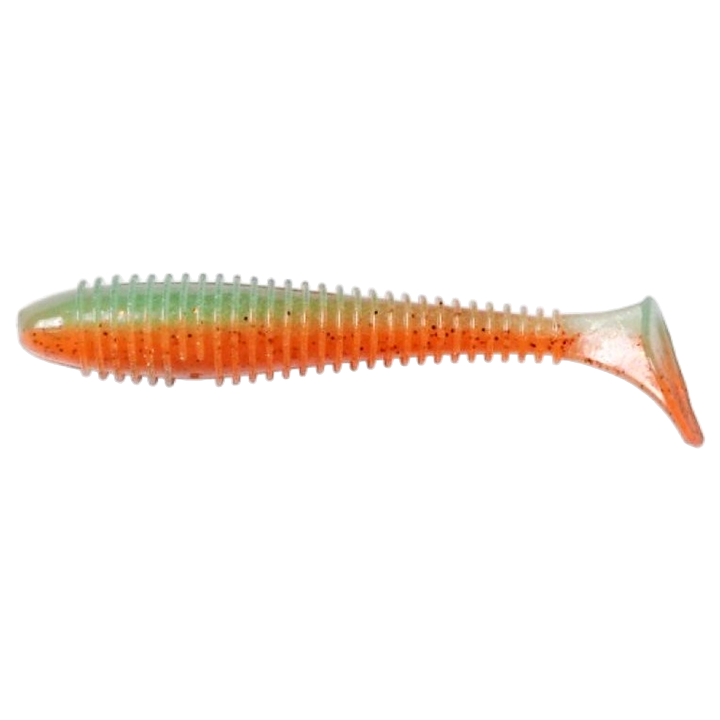 Keitech Swing Impact FAT Jigi 4.8" Fresh Watermelon sivulta, pää vasemmalla