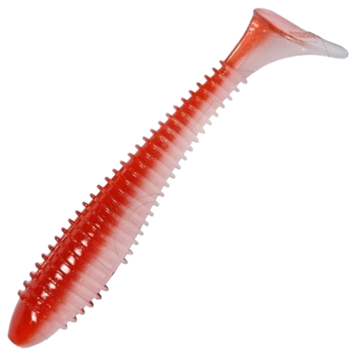Keitech Swing Impact FAT Jigi 7.8", väri Bloody Ice: punainen selkä ja valkoinen vatsa