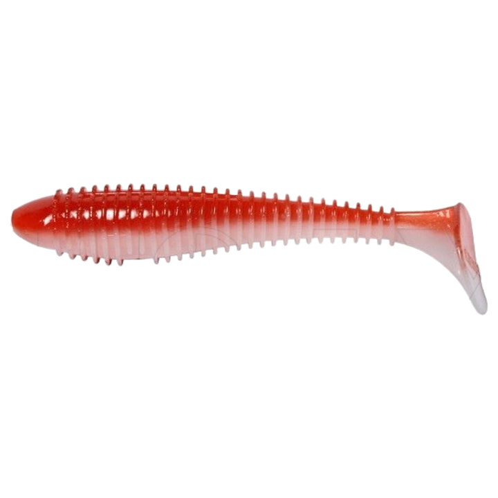 Keitech Swing Impact FAT Jigi 7.8" Bloody Ice sivulta, pää vasemmalla