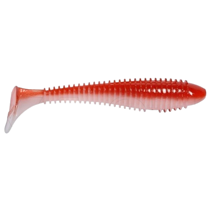 Keitech Swing Impact FAT Jigi 7.8" Bloody Ice sivulta, pää oikealla