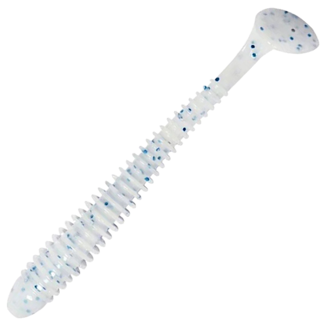 Keitech Swing Impact Jigi 2", väri Snow Mint: valkoinen runko ja siniset hileet