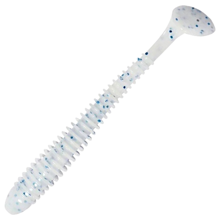 Keitech Swing Impact Jigi 2", väri Snow Mint: valkoinen runko ja siniset hileet