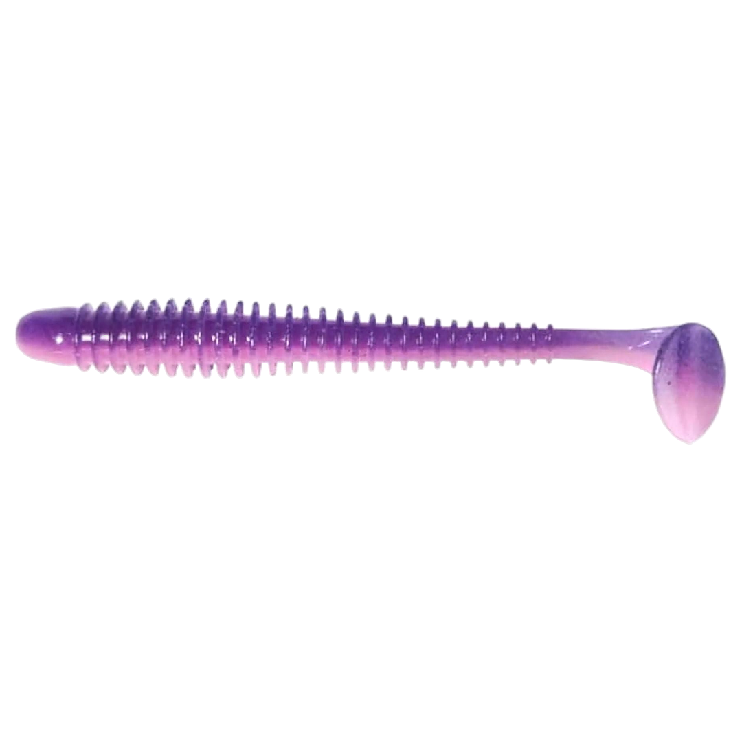 Keitech Swing Impact Jigi 3" Bubblegum Grape sivulta, pää vasemmalla