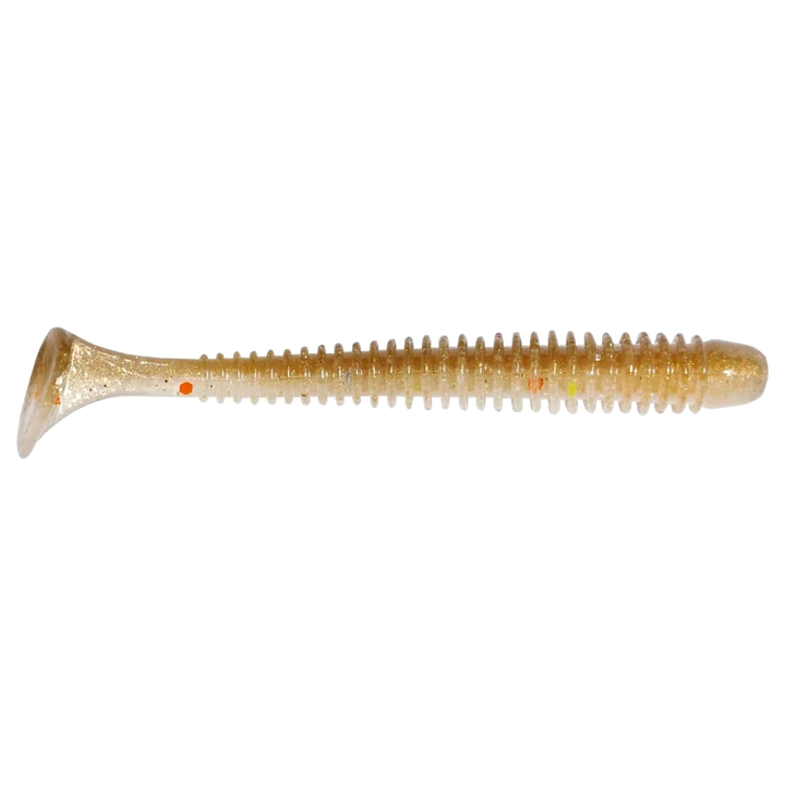 Keitech Swing Impact Jigi 3" Golden Shiner sivulta, pää oikealla