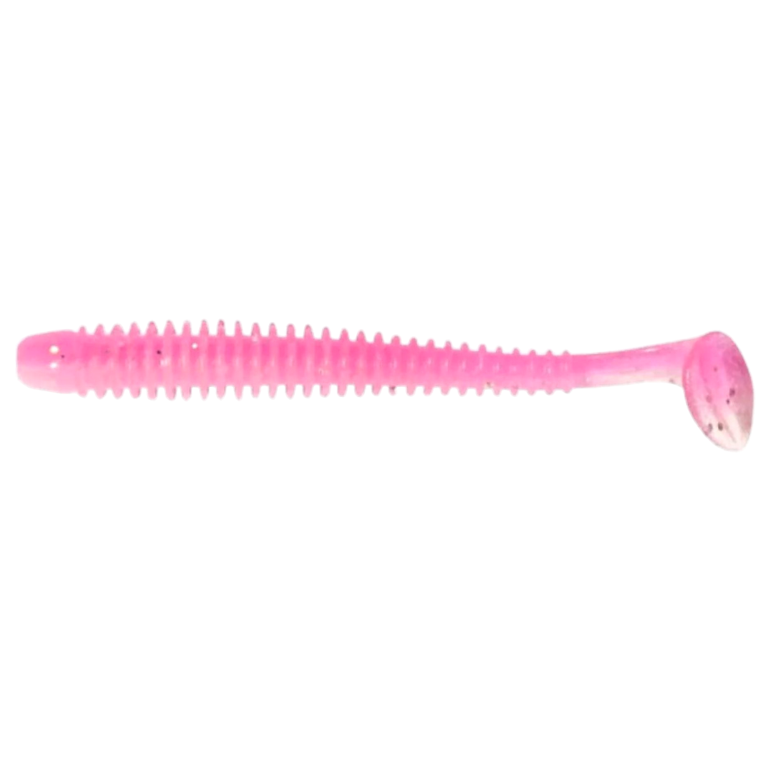 Keitech Swing Impact Jigi 3" Pink Glow sivulta, pää vasemmalla