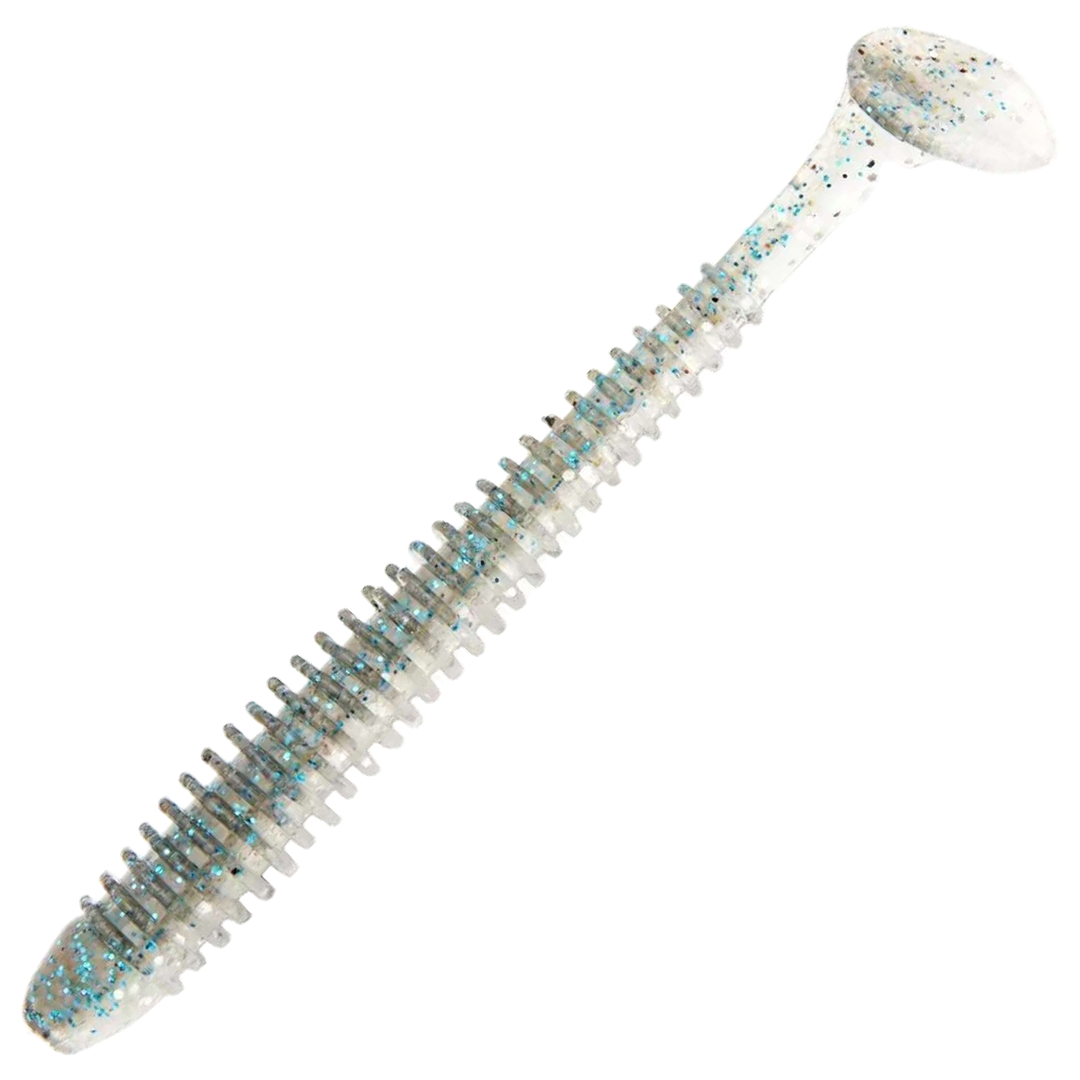 Keitech Swing Impact Jigi 3.5", väri HASU (Silver Shiner): harmaansininen selkä ja hopeinen hileinen kylki