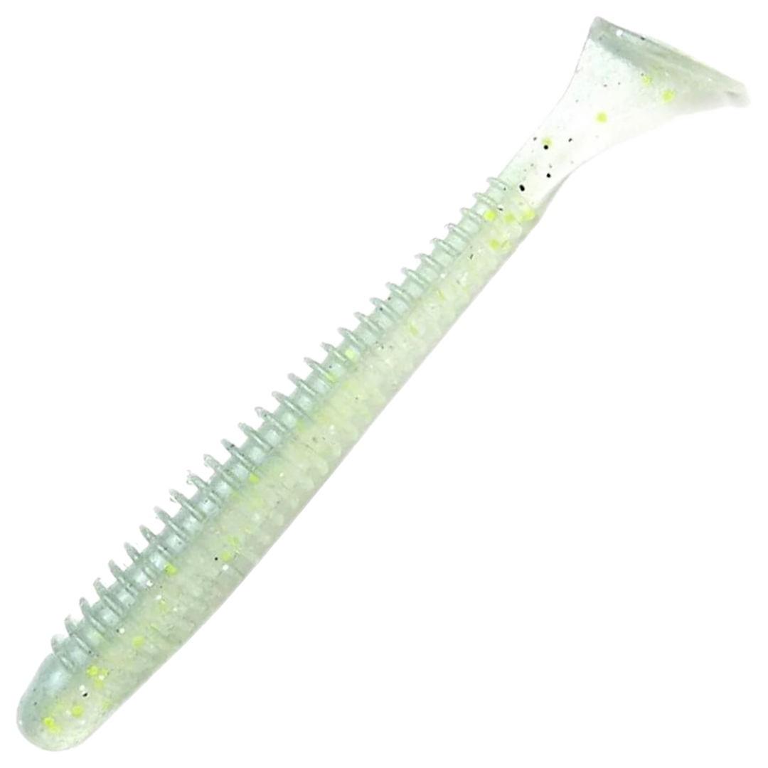Keitech Swing Impact Jigi 4.5", väri Sexy Shad: sinertävän harmaa selkä ja vaalea kylki