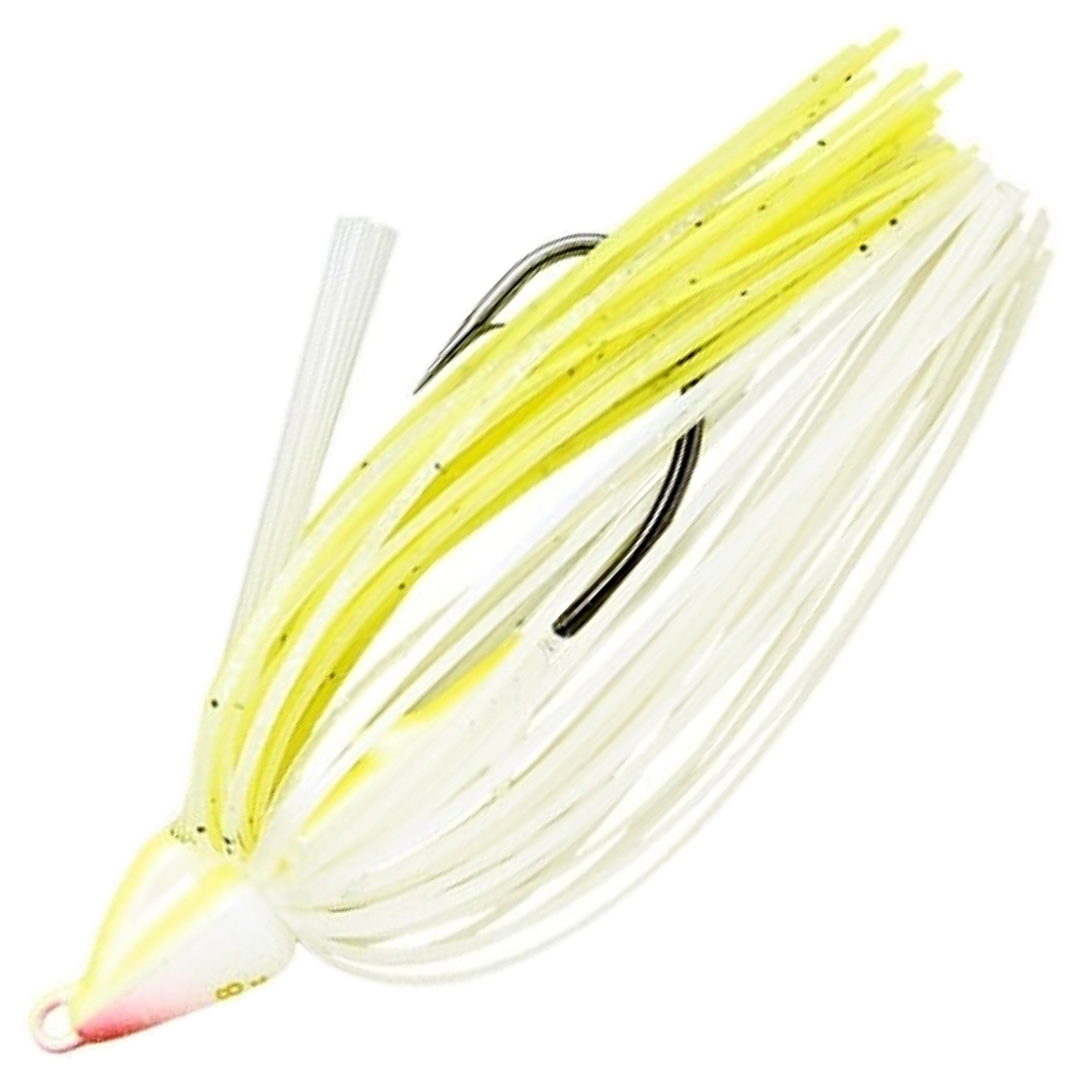 Keitech Swing Swimmer Swimbait 10.6g, väri Chartreuse Shad: valkoinen pää, keltainen ja valkoinen helma
