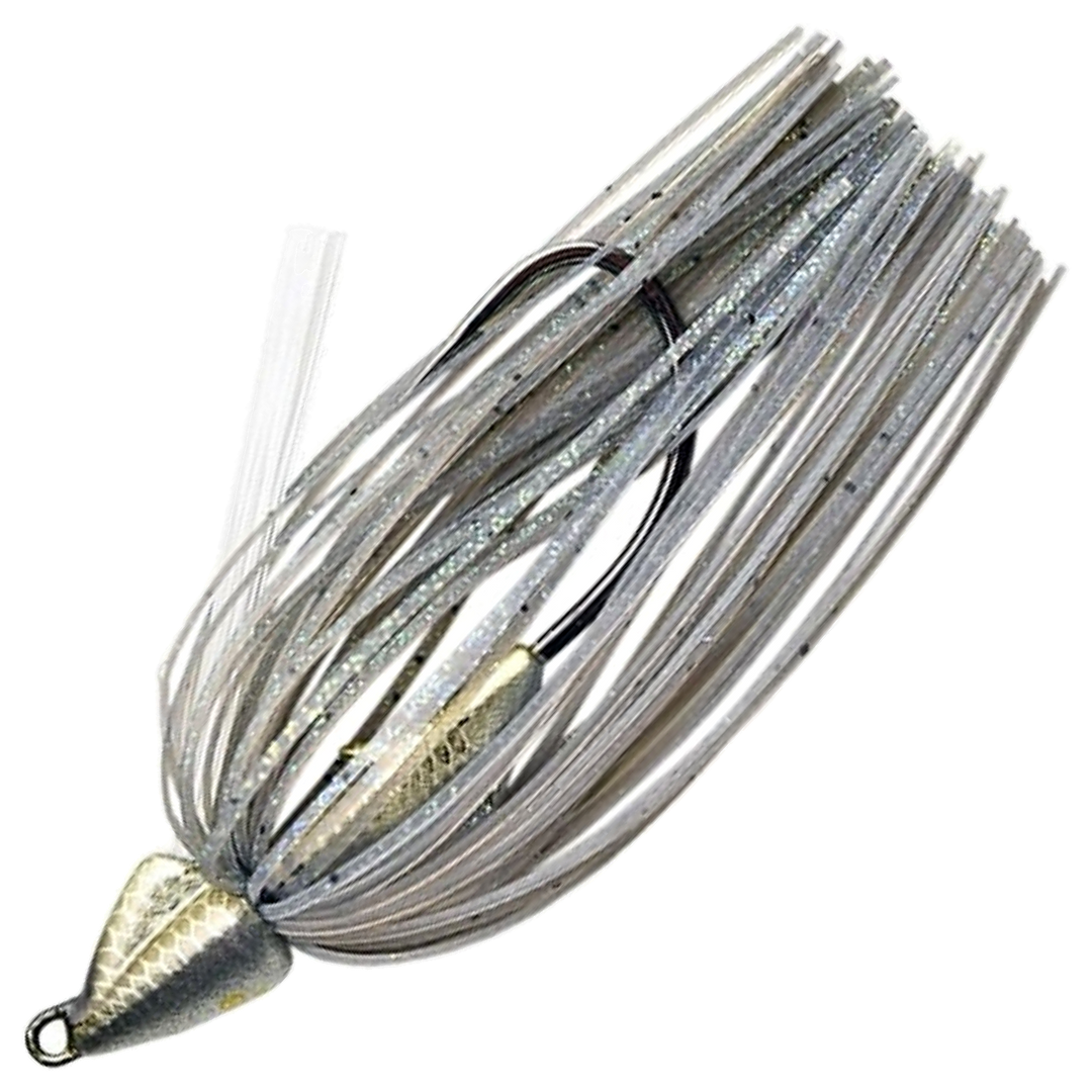 Keitech Swing Swimmer Swimbait 10.6g, väri Smokin' Shad: kullanvärinen pää, harmaa ja hopeinen helma