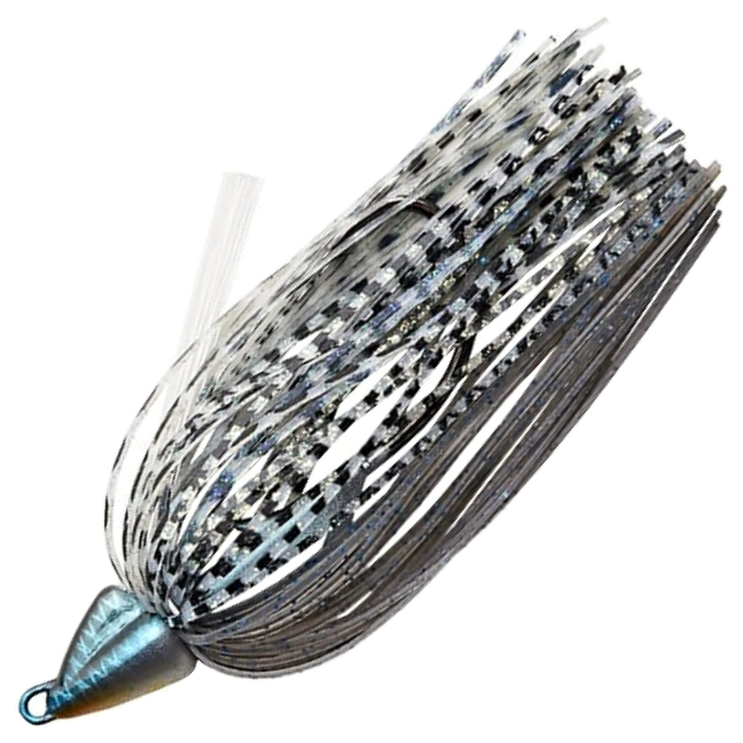 Keitech Swing Swimmer Swimbait 10.6g, väri Smoky Crystal Shad: sininen pää, harmaa ja valkoinen helma mustin pilkuin