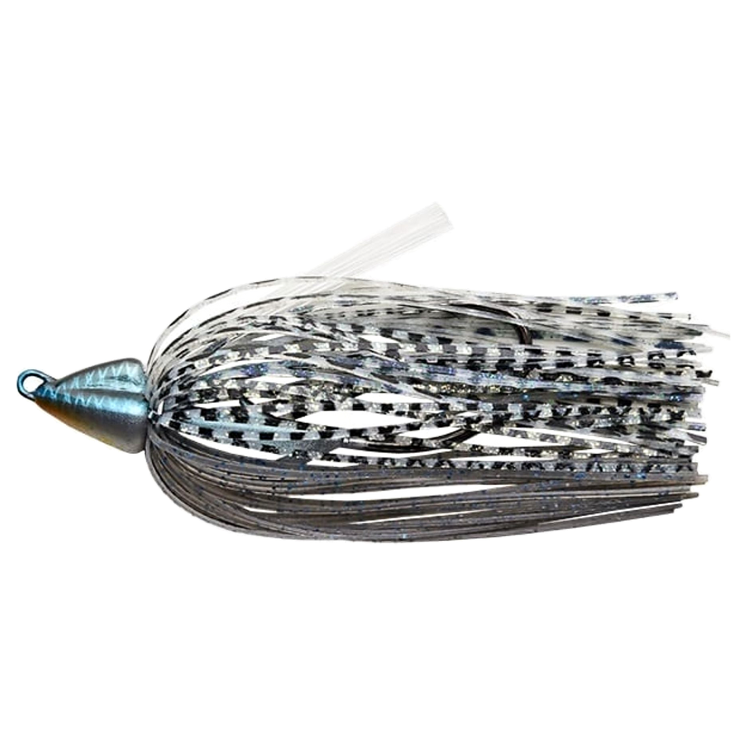 Keitech Swing Swimmer Swimbait 10.6g Smoky Crystal Shad sivulta, pää vasemmalla