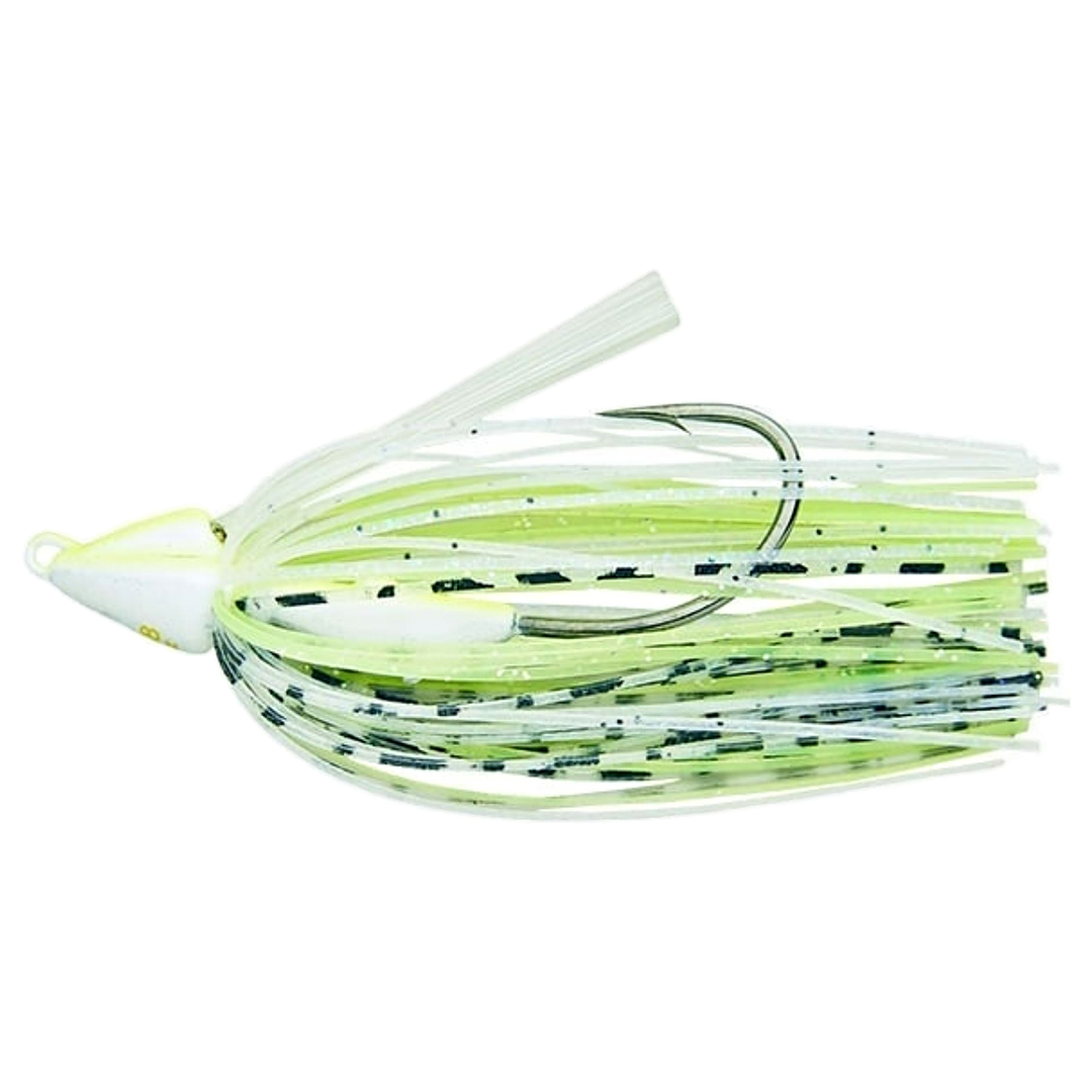 Keitech Swing Swimmer Swimbait 10.6g Spot Remover sivulta, pää vasemmalla