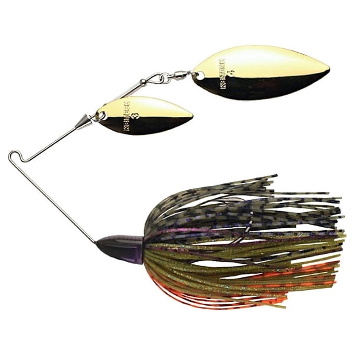 Keitech Tee Bone Double Willow Spinnerbait 14g SP Bluegill sivulta, pää vasemmalla
