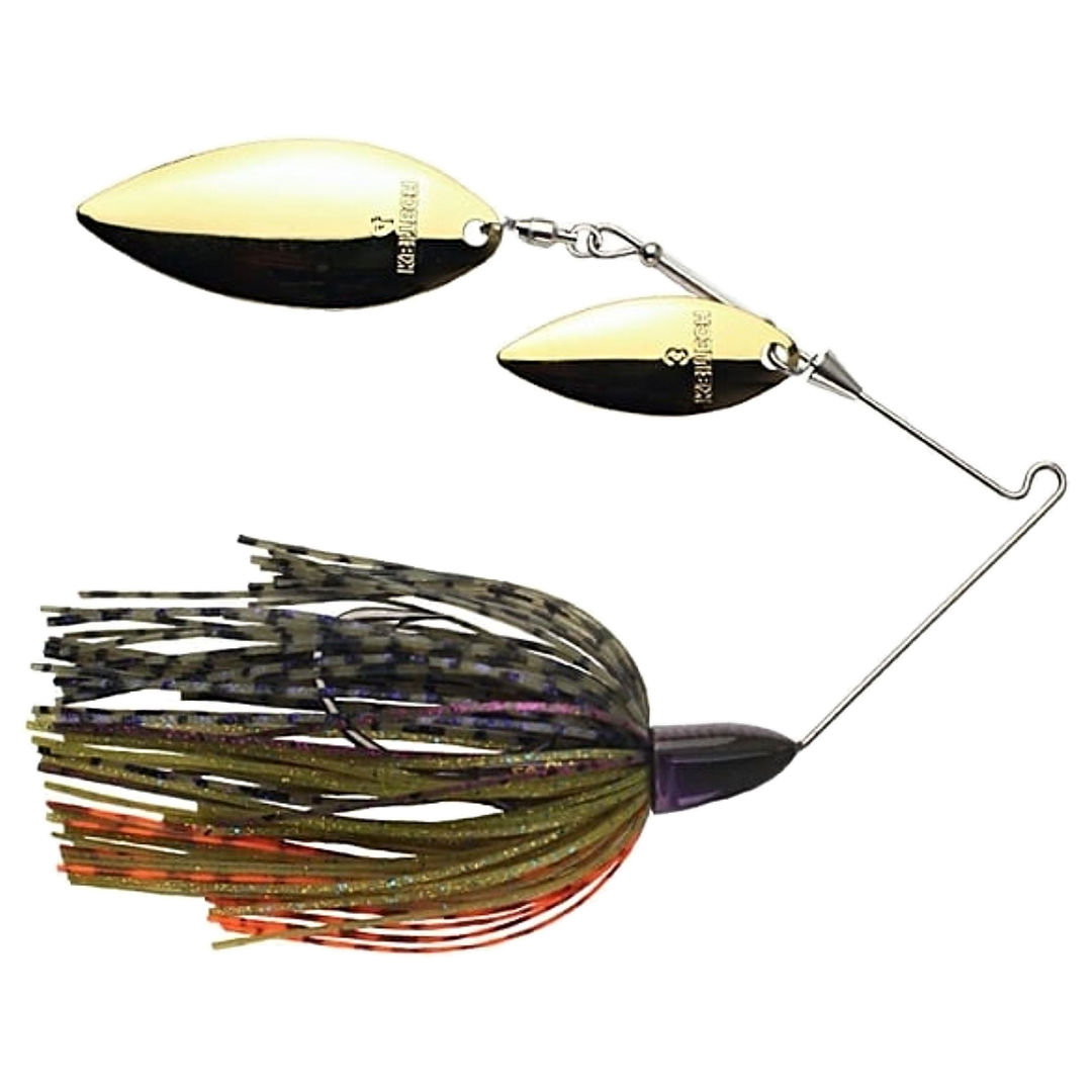 Keitech Tee Bone Double Willow Spinnerbait 14g SP Bluegill sivulta, pää oikealla