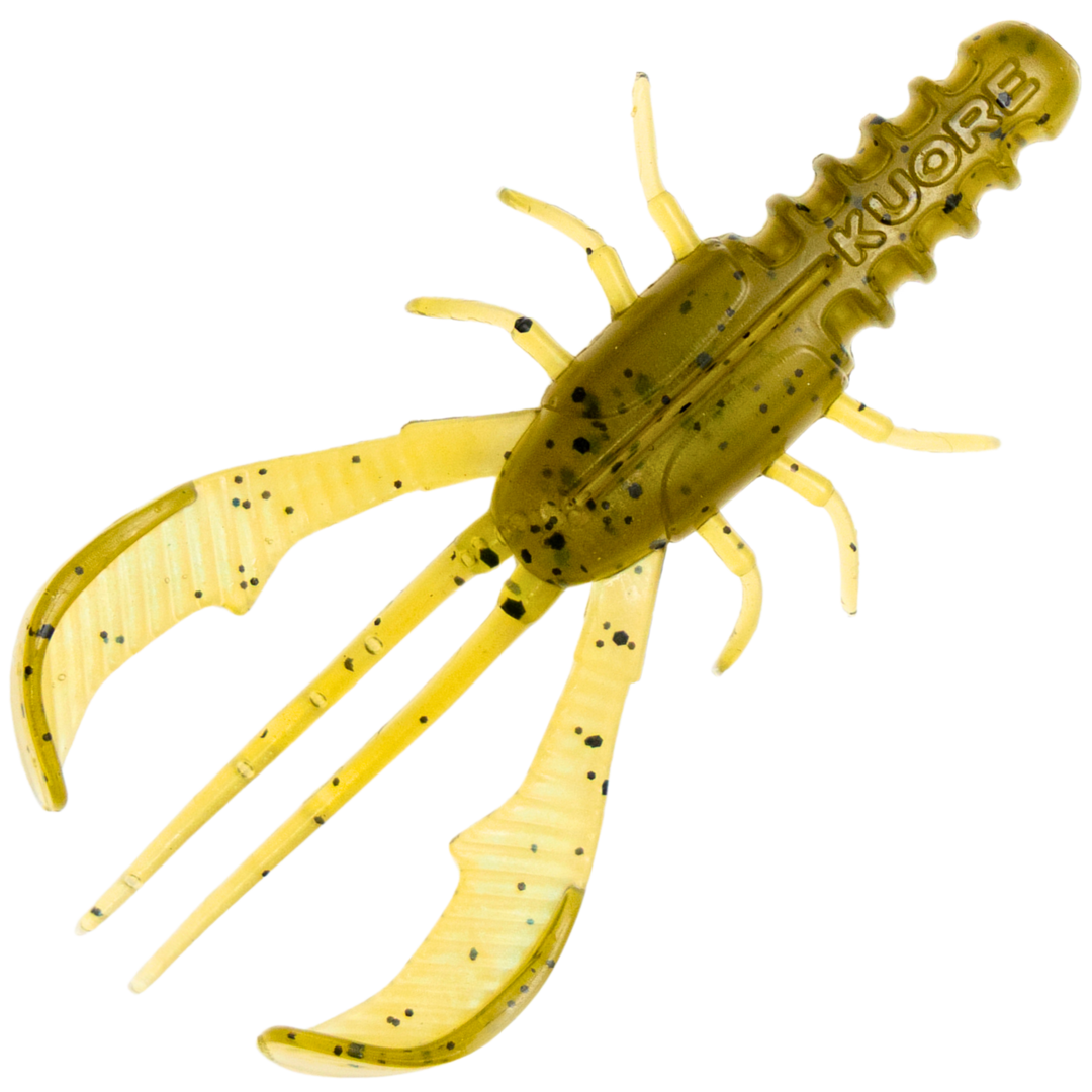 Kuore Bouncer 8.5cm 5.9g Jigi, väri Blue Craw: oliivinvihreä runko, keltaiset sakset ja mustat pilkut