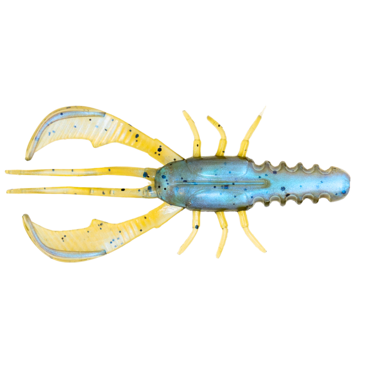 Kuore Bouncer 8.5cm 5.9g Jigi Blue Craw alapuolelta, pää vasemmalla