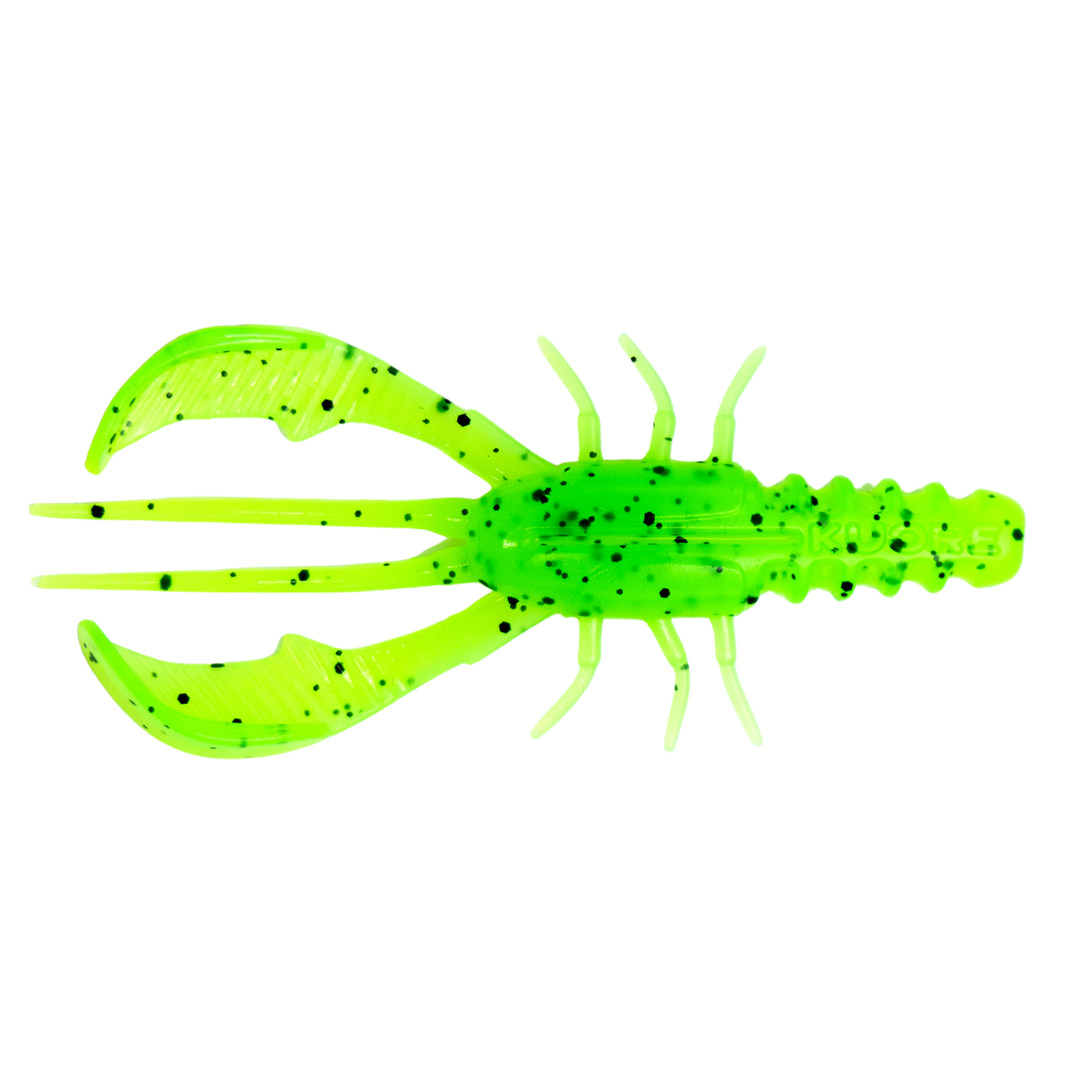 Kuore Bouncer 8.5cm 5.9g Jigi Fire Perch UV yläpuolelta, pää vasemmalla