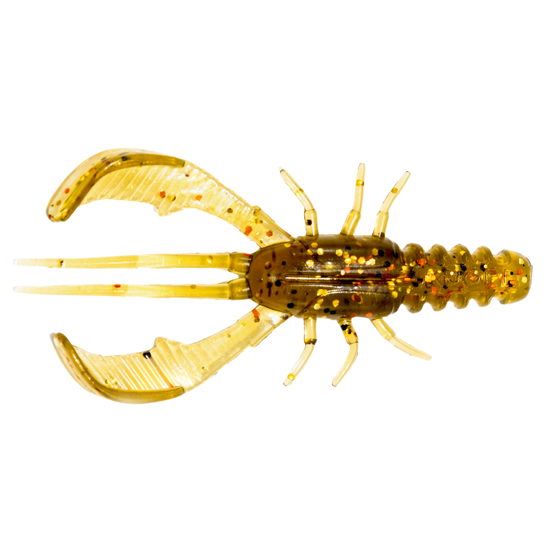 Kuore Bouncer 8.5cm 5.9g Jigi Ghost Gold yläpuolelta, pää vasemmalla
