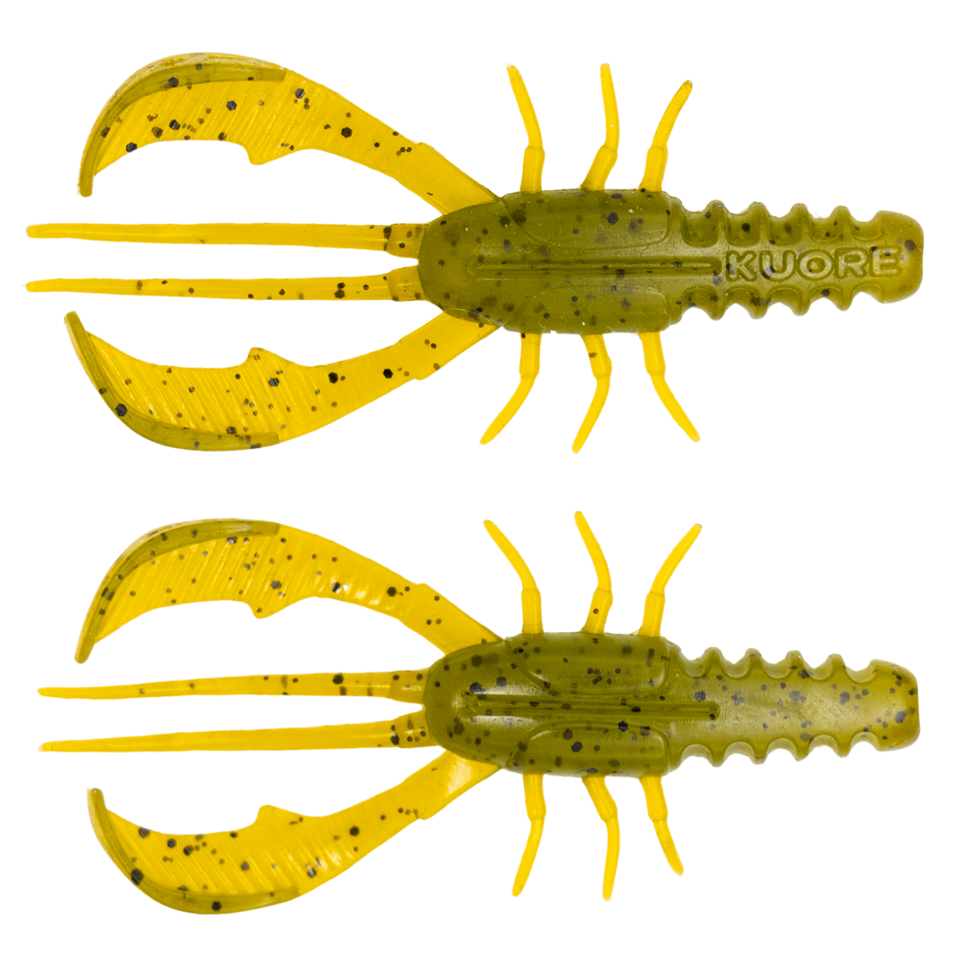 Kuore Bouncer 8.5cm 5.9g Jigi Green Pumpkin ylä- ja alapuolelta