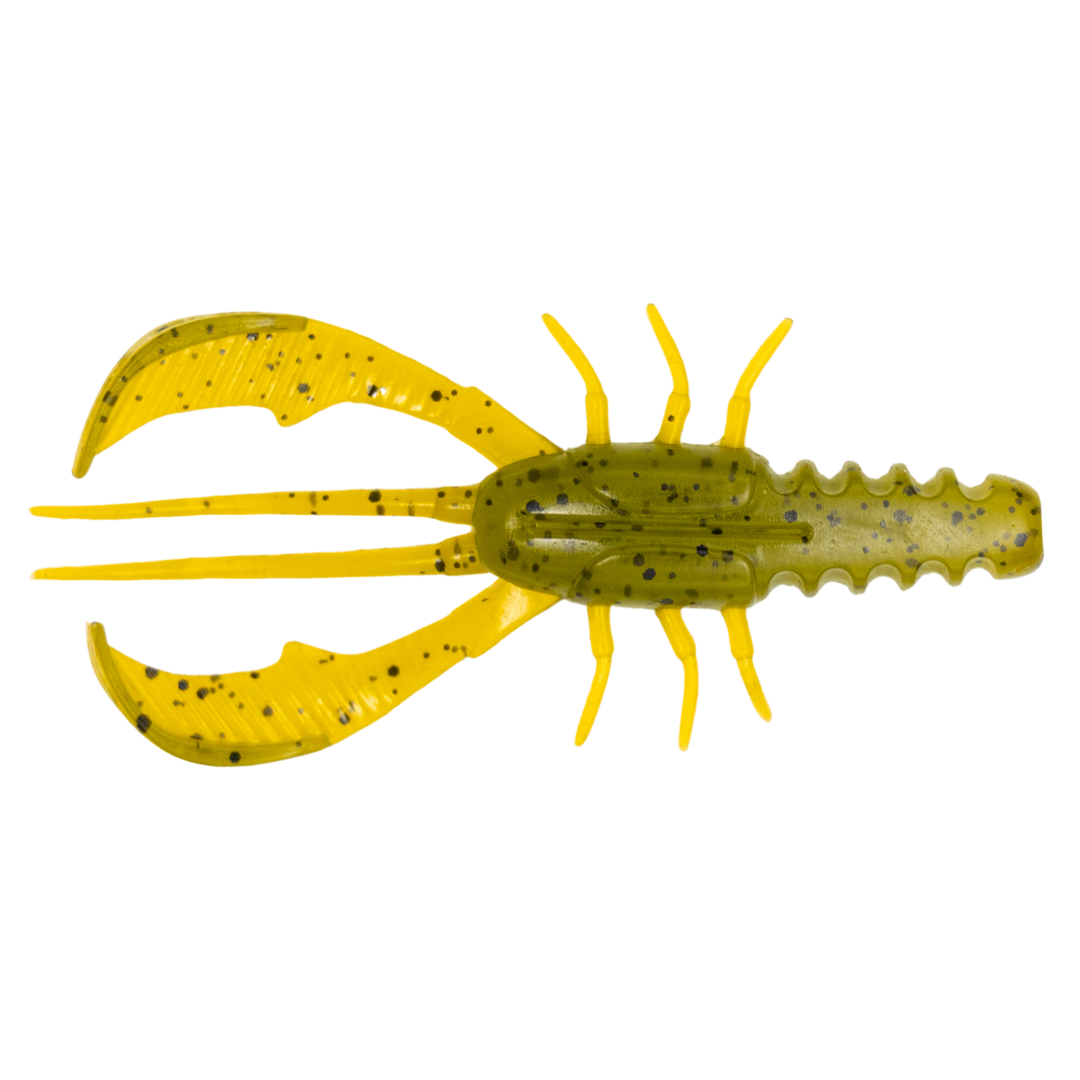 Kuore Bouncer 8.5cm 5.9g Jigi Green Pumpkin alapuolelta, pää vasemmalla