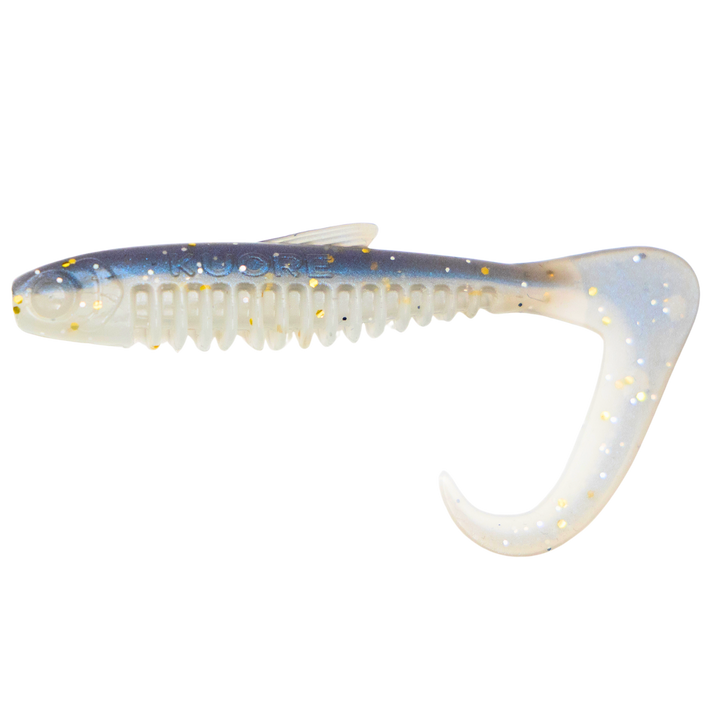 Kuore Reaper 9cm 5.5g Jigi Sexy Shad UV sivulta, pää vasemmalla