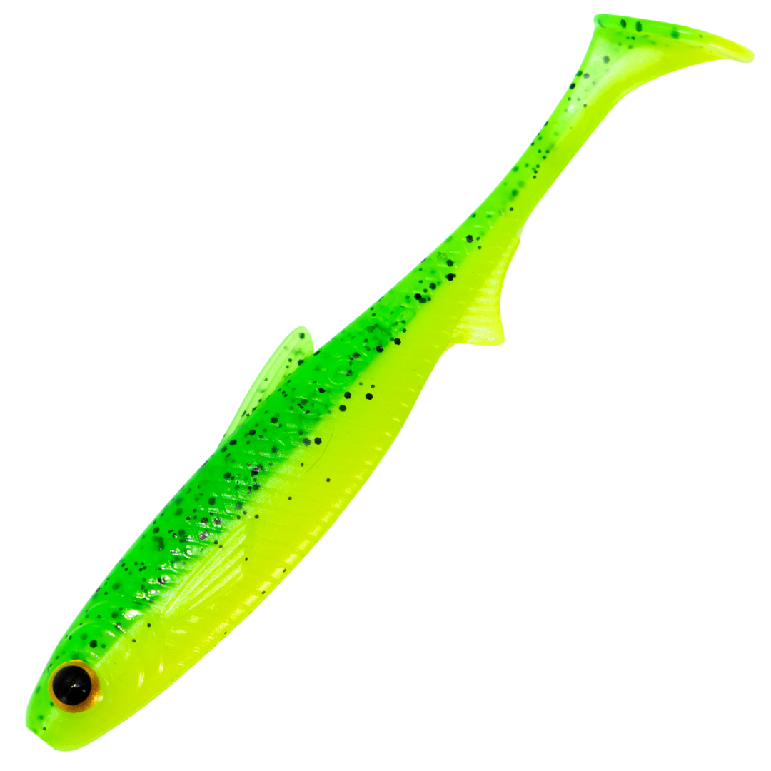 Kuore Recoil 11cm 7.6g Jigi, väri Fire Perch UV: kirkkaanvihreä runko ja mustat pilkut