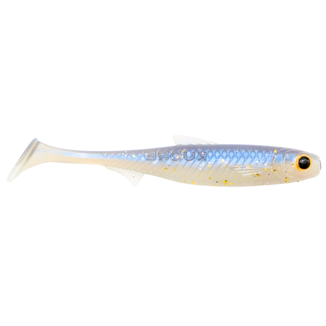 Kuore Recoil 9cm 4.2g Jigi Sexy Shad UV sivulta, pää oikealla