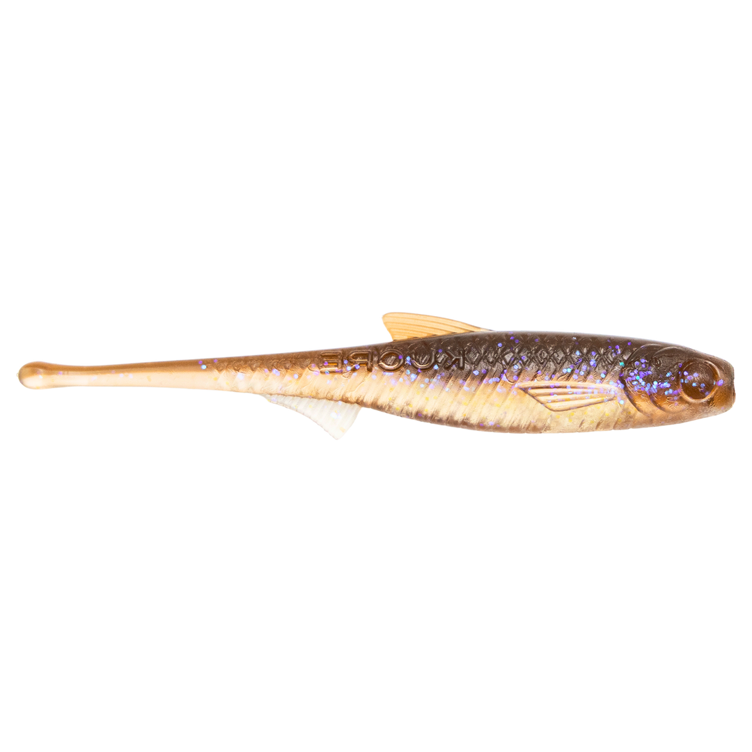 Kuore Torpedo 11cm 5g Jigi Electric Shad sivulta, pää oikealla