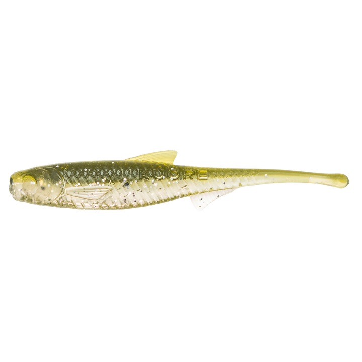 Kuore Torpedo 11cm 5g Jigi Silver Ayu sivulta, pää vasemmalla