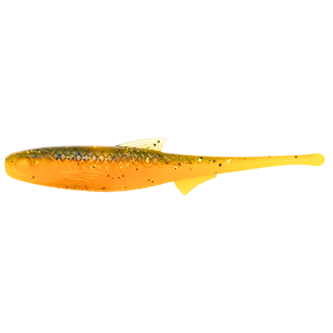 Kuore Torpedo 9cm 3.1g Jigi Orange Pumpkin UV sivulta, pää vasemmalla