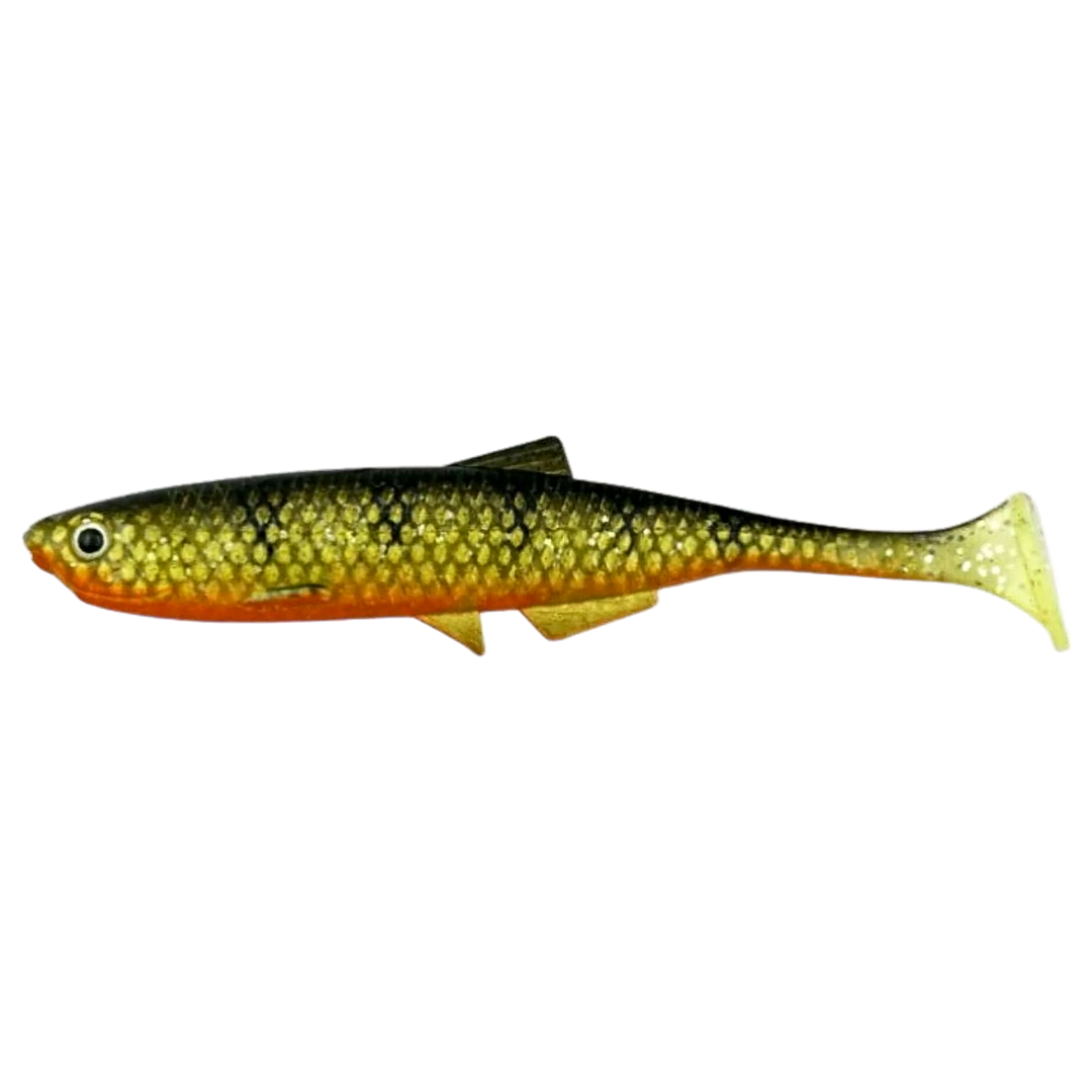 LMAB KØFI Bleak Shad Jigi 12cm Natural Perch sivulta, pää vasemmalla
