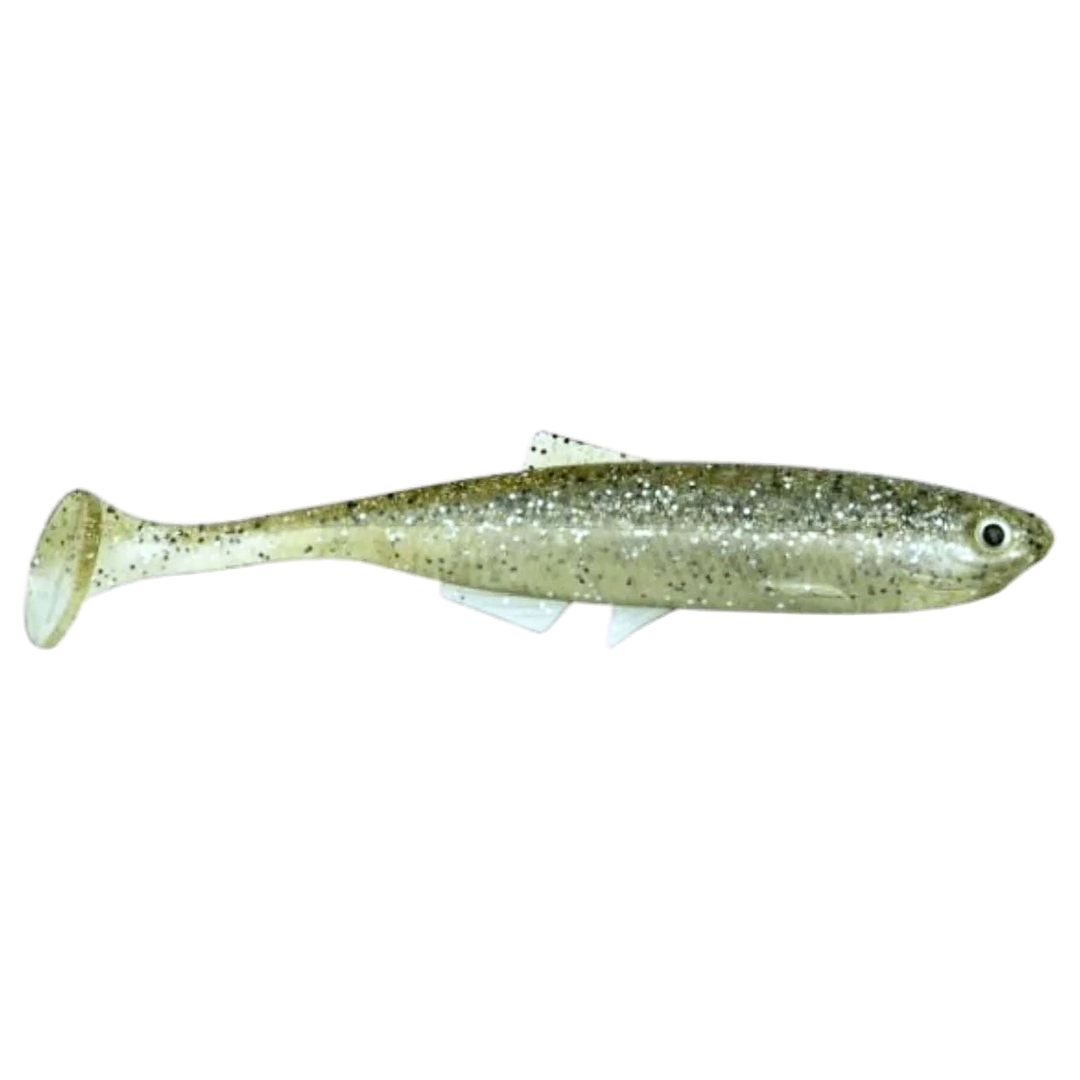 LMAB KØFI Bleak Shad Jigi 6cm Champagne sivulta, pää oikealla
