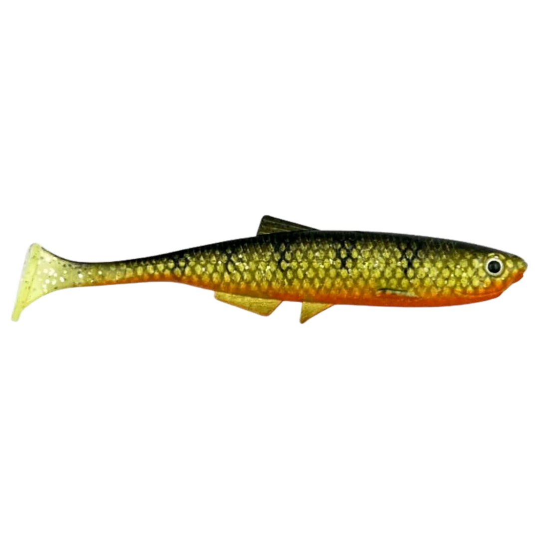 LMAB KØFI Bleak Shad Jigi 6cm Natural Perch sivulta, pää oikealla