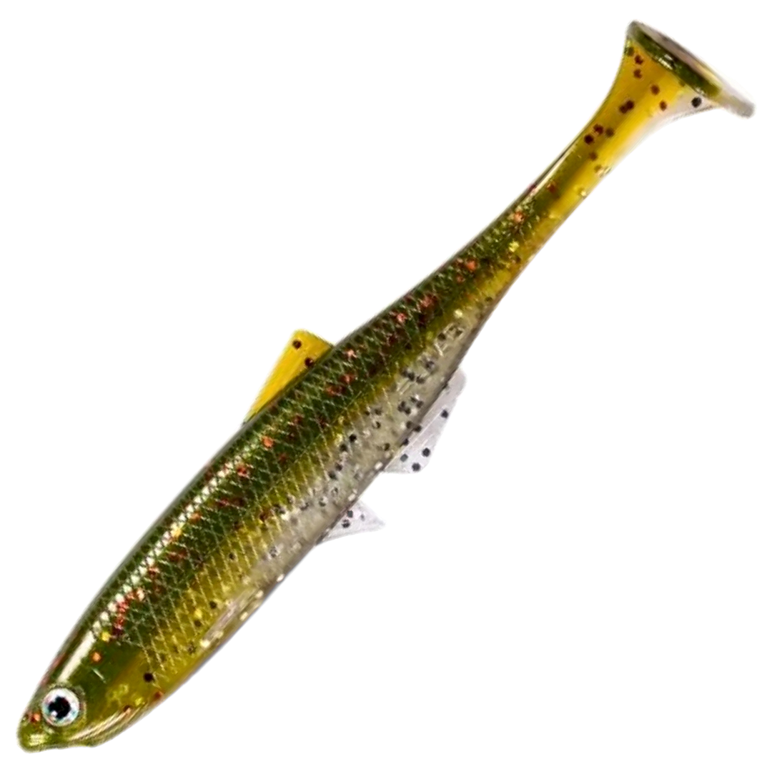 LMAB KØFI Bleak Shad Jigi 6cm, väri Universe: oliivinruskea hileinen runko