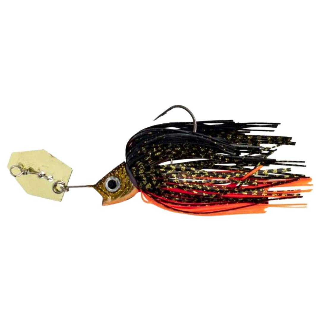 LMAB KØFI Multi Vibe Chatterbait 10g Real Bleak sivulta, pää vasemmalla