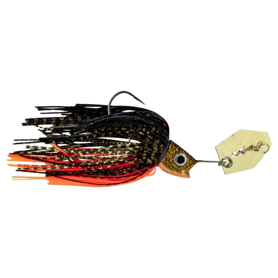 LMAB KØFI Multi Vibe Chatterbait 10g Real Bleak sivulta, pää oikealla