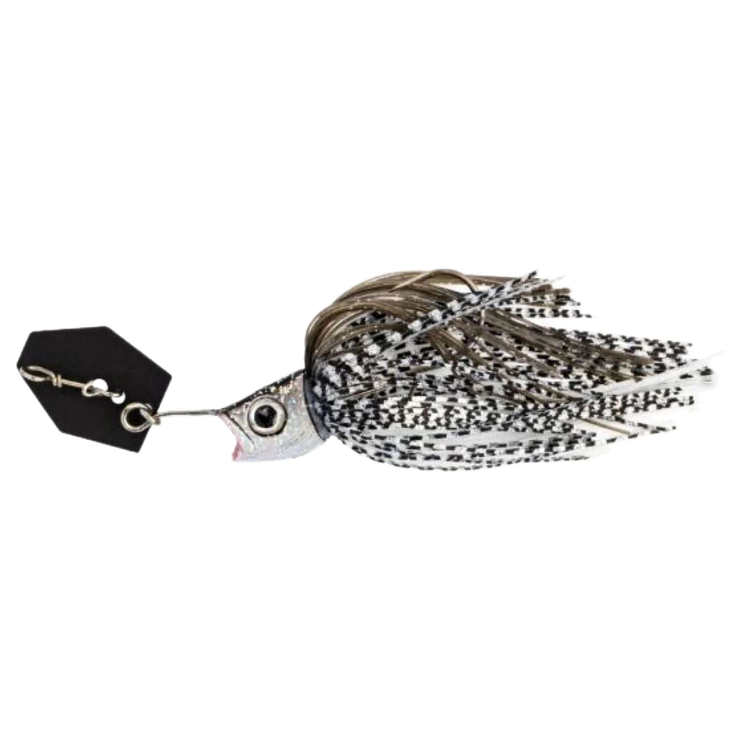 LMAB KØFI Multi Vibe Chatterbait 10g Real Bleak sivulta, pää vasemmalla