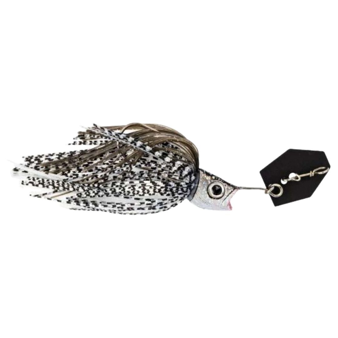 LMAB KØFI Multi Vibe Chatterbait 10g Real Bleak sivulta, pää oikealla