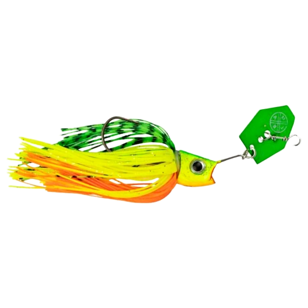 LMAB KØFI Multi Vibe Chatterbait 10g Firetiger sivulta, pää oikealla