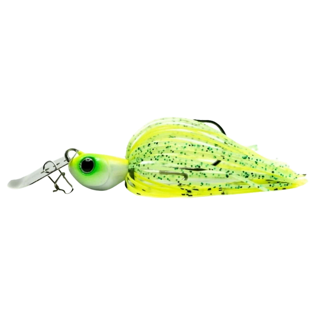 Noike Kaishin ChatterBlade 10.5g Lime Chartreuse sivulta, pää vasemmalla