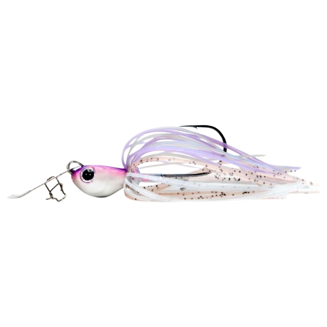 Noike Kaishin ChatterBlade 10.5g Pro Blue Shad sivulta, pää vasemmalla