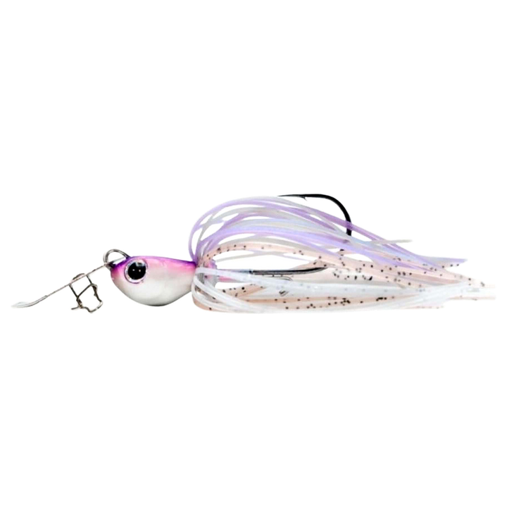 Noike Kaishin ChatterBlade 10.5g Pro Blue Shad sivulta, pää vasemmalla