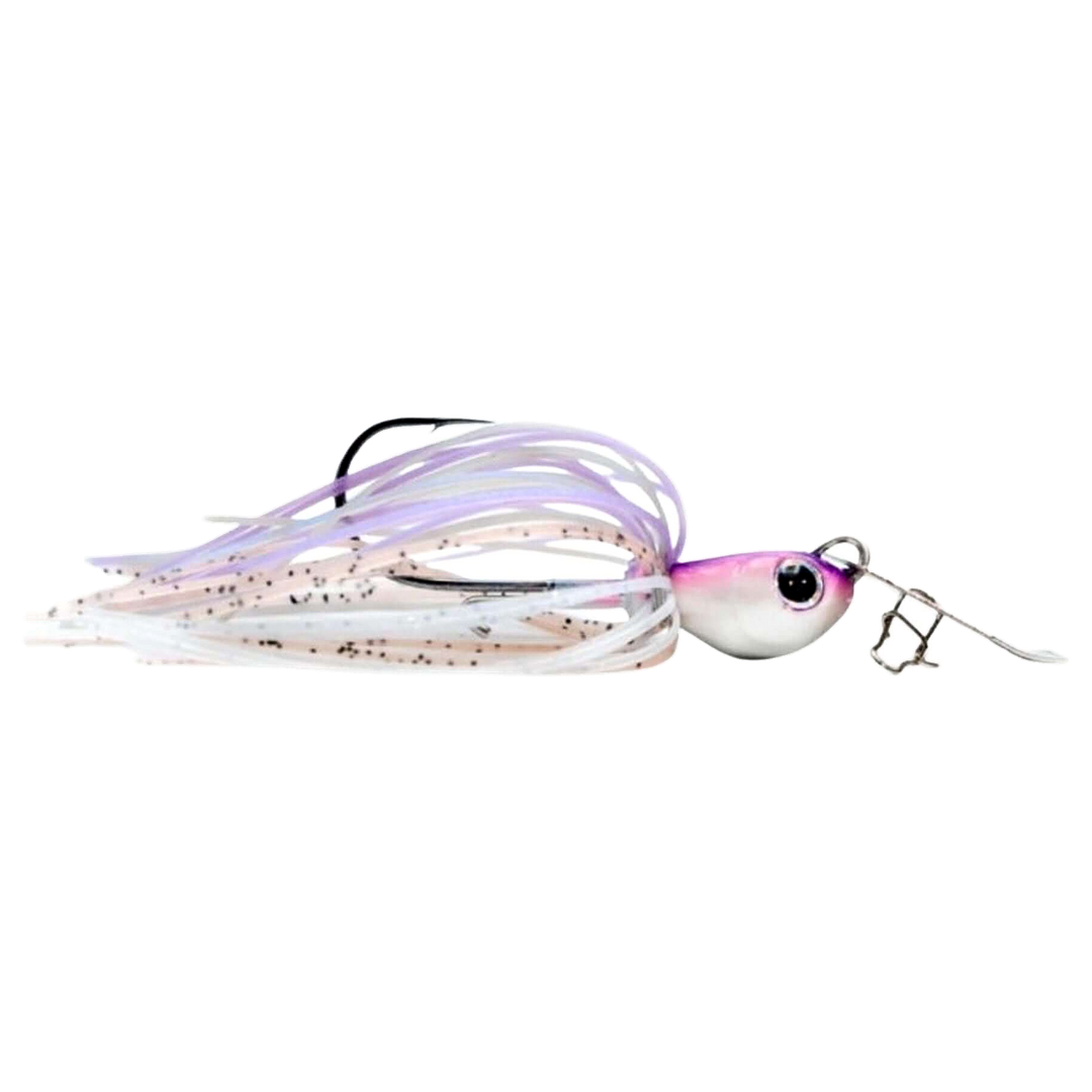 Noike Kaishin ChatterBlade 10.5g Pro Blue Shad sivulta, pää oikealla