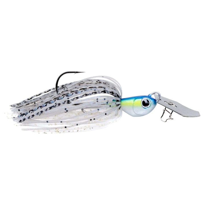 Noike Kaishin ChatterBlade 10.5g Sexy Blue Shad sivulta, pää oikealla