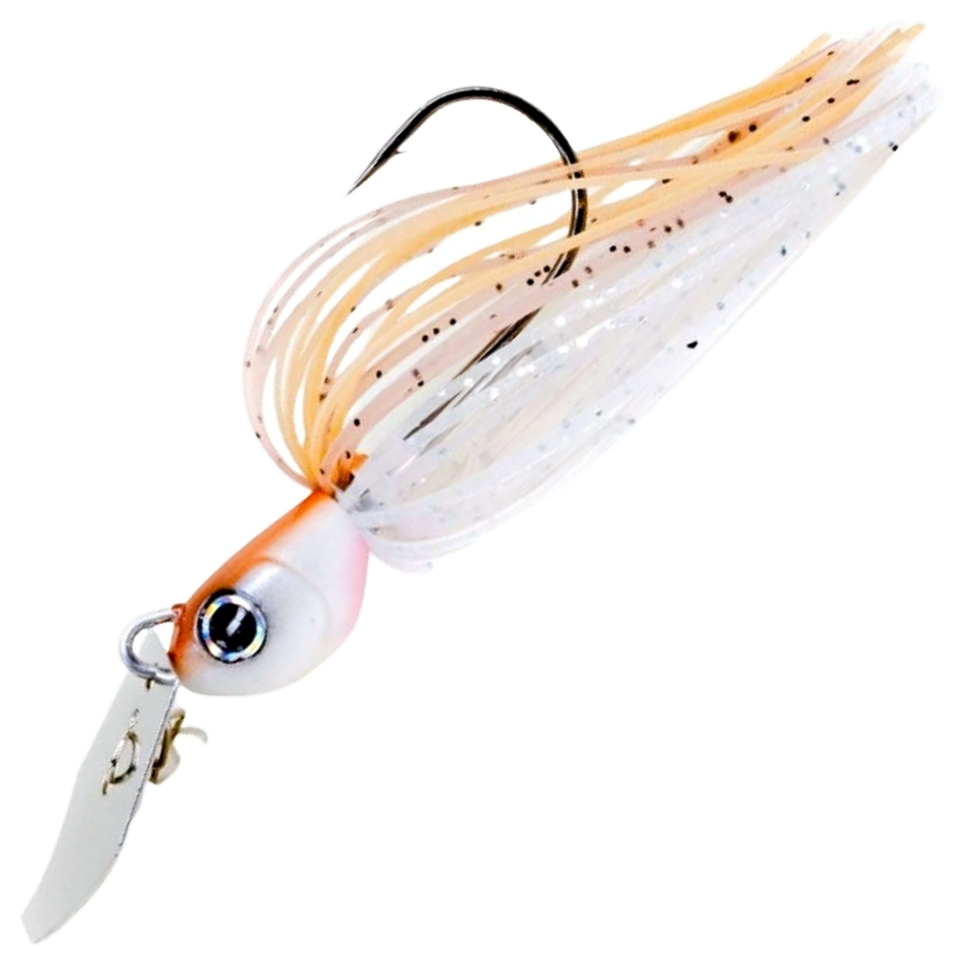 Noike Kaishin ChatterBlade 10.5g, väri Wagasaki: valkoinen pää, oranssi ja valkoinen helma, hopeinen lapa