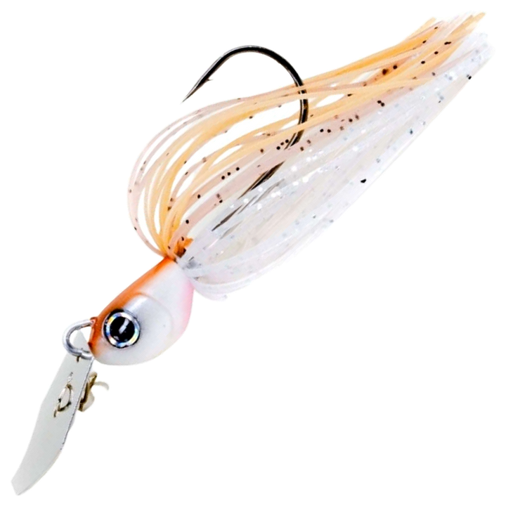 Noike Kaishin ChatterBlade 10.5g, väri Wagasaki: valkoinen pää, oranssi ja valkoinen helma, hopeinen lapa