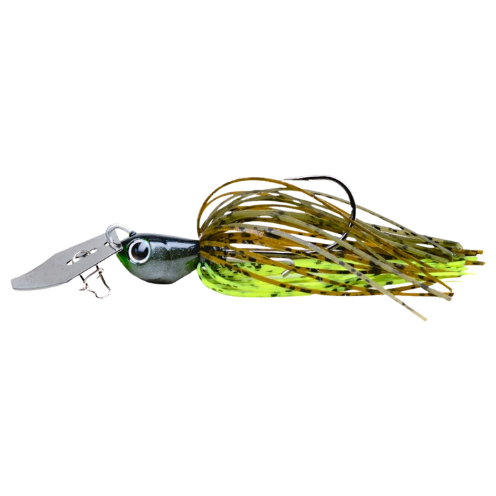 Noike Tiny Kaishin ChatterBlade 7g Greenpumpkin/Chartreuse sivulta, pää vasemmalla