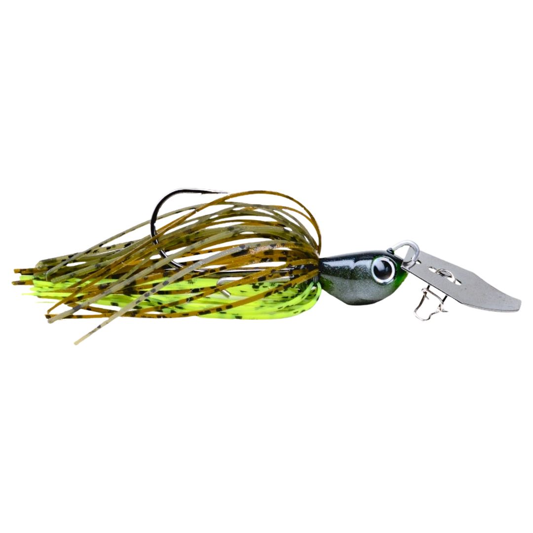 Noike Tiny Kaishin ChatterBlade 7g Greenpumpkin/Chartreuse sivulta, pää oikealla