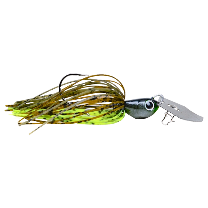 Noike Tiny Kaishin ChatterBlade 7g Greenpumpkin/Chartreuse sivulta, pää oikealla