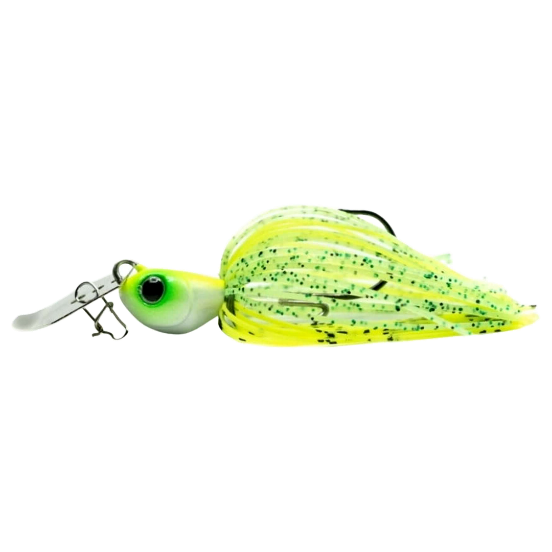Noike Tiny Kaishin ChatterBlade 7g Lime Chartreuse sivulta, pää vasemmalla